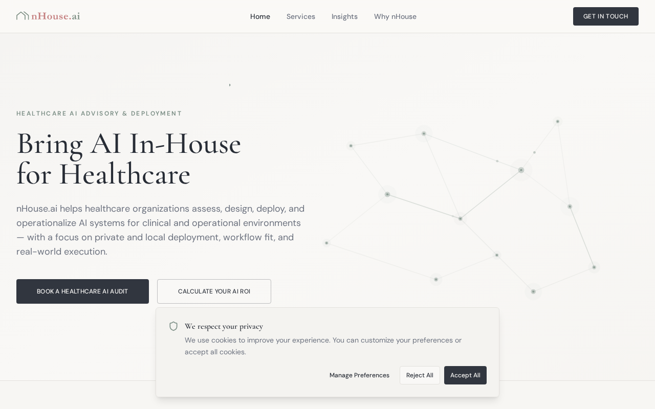 Nhouse website homepage